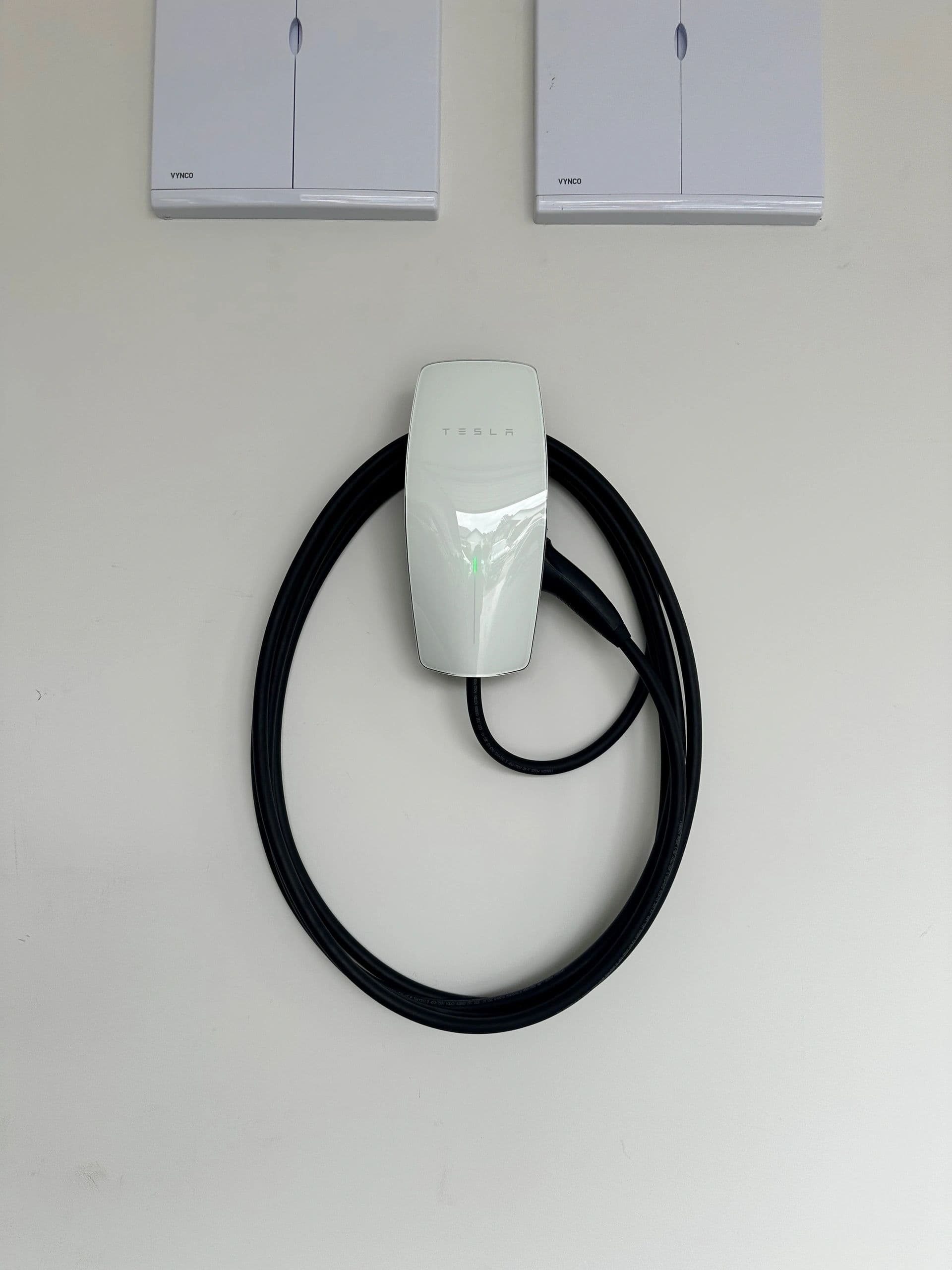 Tesla Wall Connector Gen 3 installed in an Auckland home